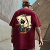 Funny Poker Printing T Shirt for Men Fashion Simplicity Harajuku Short Sleeve Loose T-Shirts Summer  Sports Tops