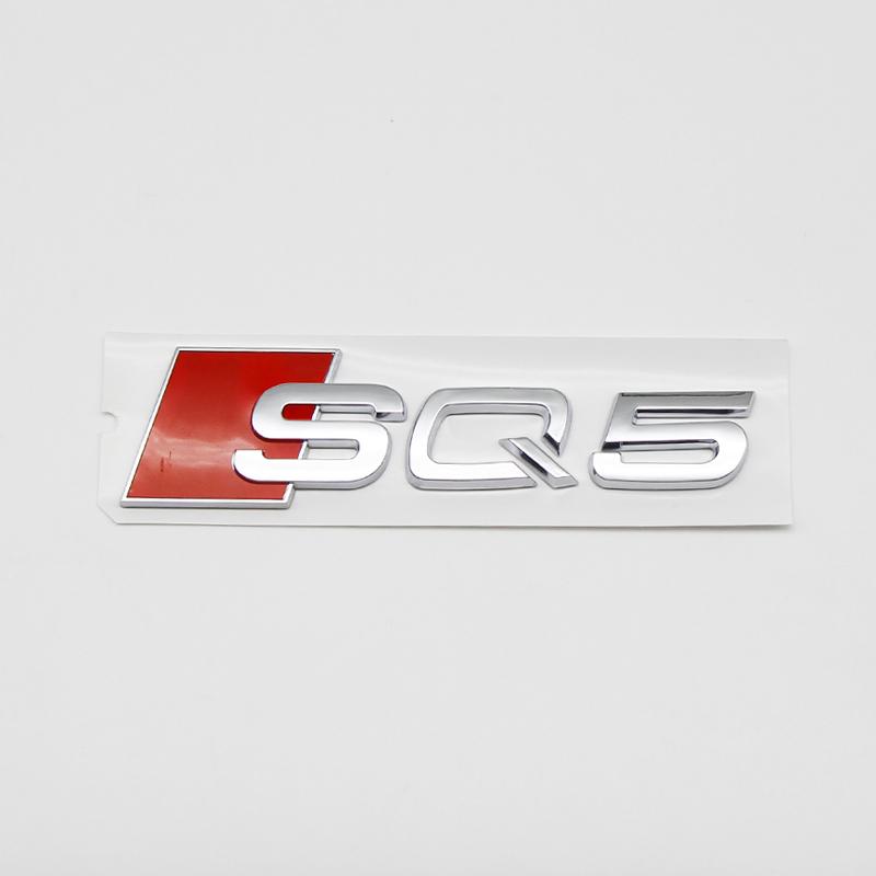 2026 3D ABS Gloss Black Chrome Rear Decklid Lettering Insignia For AQ2 SQ8 SQ7 SQ5 SQ3 R8 RS Performance Replacement Tuning Accessor