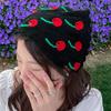 Sweet Cute Strawberry Cherry Handmade Crochet Hollow Triangle Headband Towel Women Spring Summer Travel Photo Hair Scarf