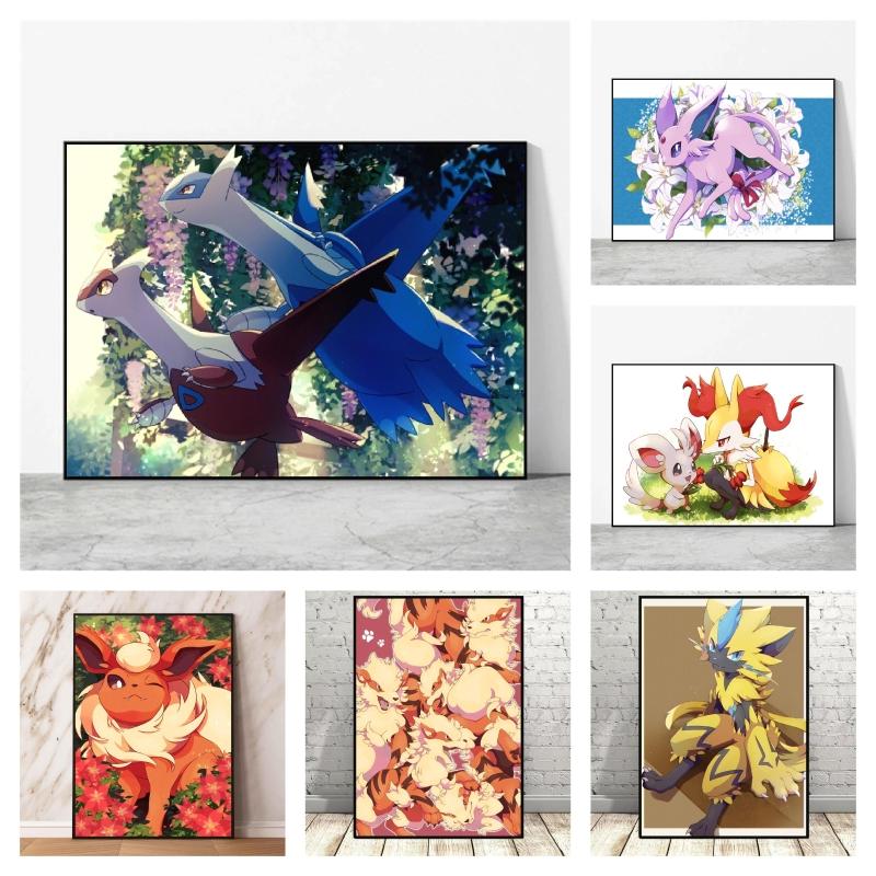 Canvas HD Prints Pokemon Latios Poster Comics Pictures Action Figures Waterproof Wall Art Modern Home Living Room Holiday Gifts