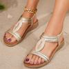 Bohemian Soft Sole Fashion Sandals with Metal Buckle Stylish Comfortable Flat Roman Design Casual Summer Footwear for Women
