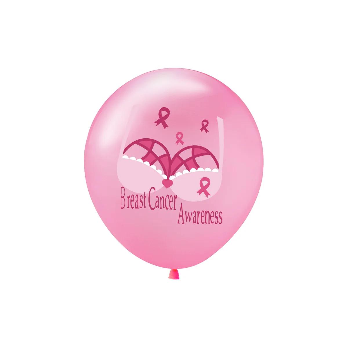 

6 шт./компл. розовые бабочки бюстгальтер узор женские воздушные шары для ухода за грудью борьба с раком благотворительные мероприятия женские вечеринки украшения латексные шары 12INCH