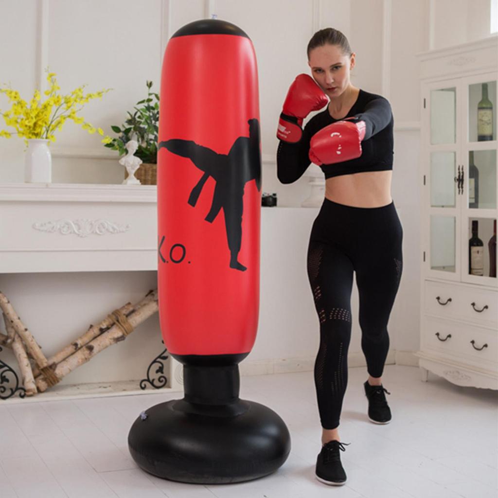 160cm Inflatable Boxing Punch Bag Kick MMA Training Sandbag