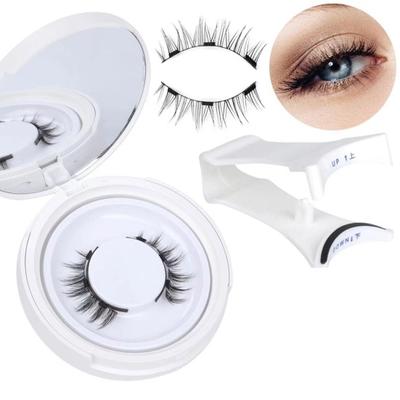 1 Set Magnetic FALSE Eyelashes with Lash Applicator Clip Reusable Natural Wispy