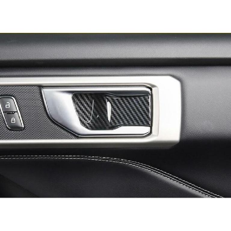 For Ford Explorer 2020-2022 ABS Carbon Fiber Interior Door Bowl Cover Trim 4pcs