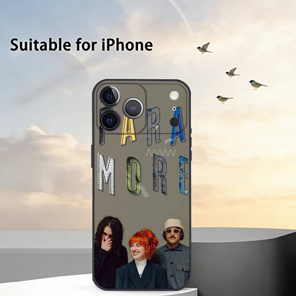 Paramore Pop-Punk B-Band Phone Case For iPhone 17, 16,15,14,13,12,11 Plus,Pro Max, Others Soft Black Cover