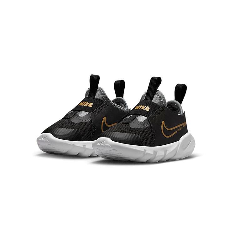 New Nike Flex Runner 2 Anti Slip Wear Resistant Low Top Toddler Shoes Black Infant And Toddler DJ6039-007