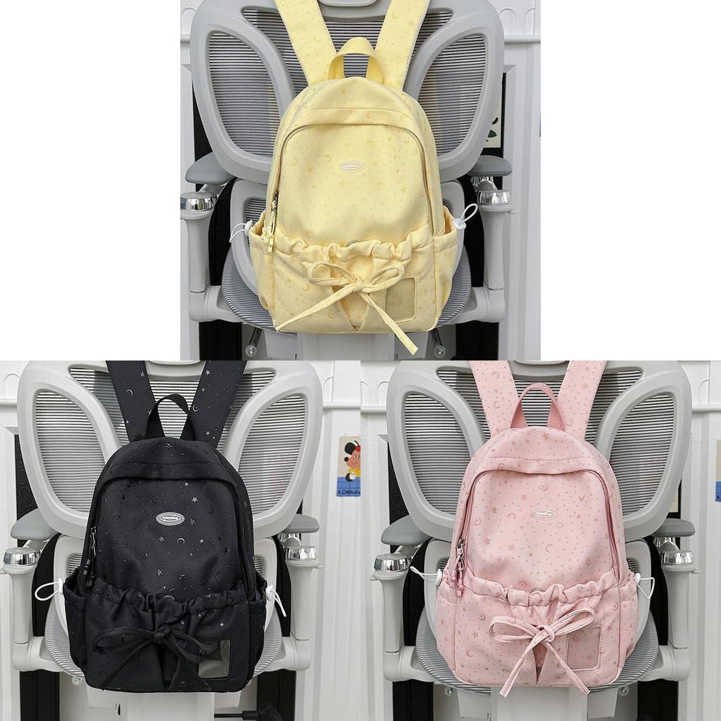 Schulrucksack für Mädchen aus Nylonmaterial mit geschwungenen Schultergurten für Jugendliche
