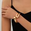 Bracelet INS Minimalist Irregular Wave Jewelry Metal Glossy Bracelet Ladies Jewelry