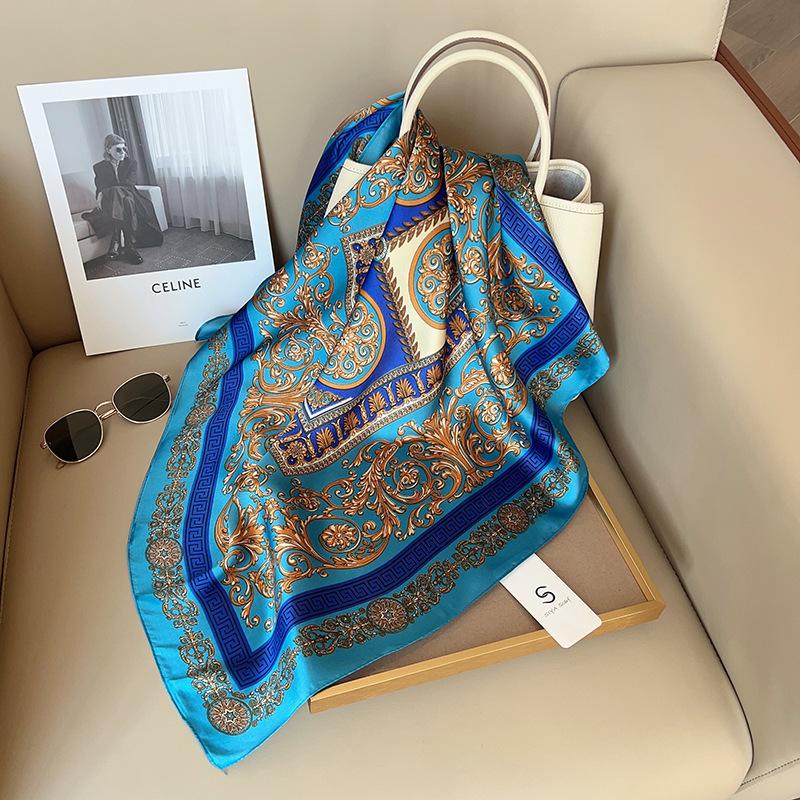 Vintage cashew flower square scarf decorative pants scarf hip-hop small scarf men and women paisley pattern silk scarf women