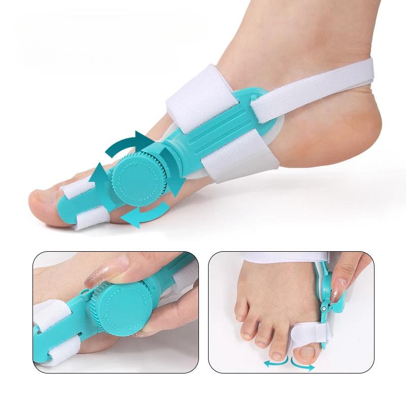 Adjustable Toe Corrector Unisex Bunion Foot Hallux Valgus Braces Rotatable Toe Separator Straightener for Left and Right Foot
