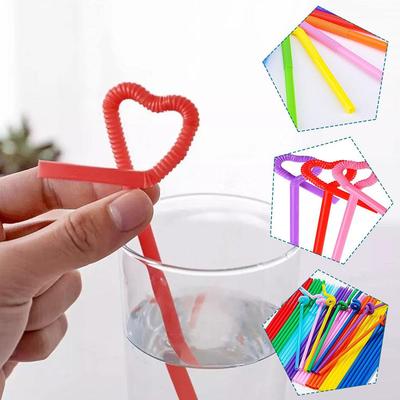 100pcs/set Drinking Straws Colorful & Black Rietjes Flexible Wholesale Supplies Wedding Straws W5N2