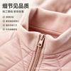 Autumn and winter light splicing cotton vest women's fleece splicing, mother wearing vest inside and outside