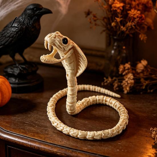 Creepy Halloween Party Props Animal Skeleton, Realistic Fish Bird Spider Snake Cat Skeleton Spooky Model for Party, Haunted House, Graveyard