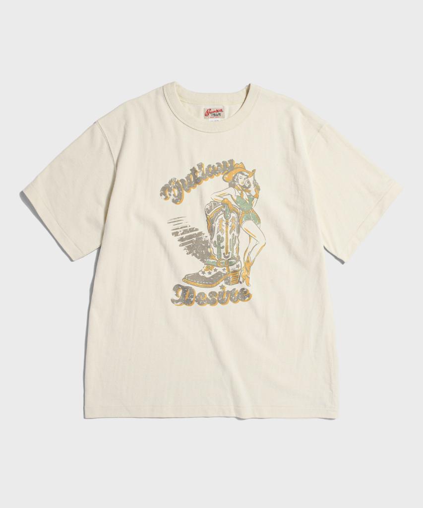 Beulonseun Western Boot Loopwheeled Graphic Tee Apricot