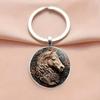 Keychain Multi-Layer Electroplated Surface Key Chain Traditional Chinese Horse To Success Design Round Pendant Car Charm Gift
