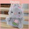 Embroidery Flower Cute Lace Headwear Cartoon Rabbit Plush Toy Pendant For Kids