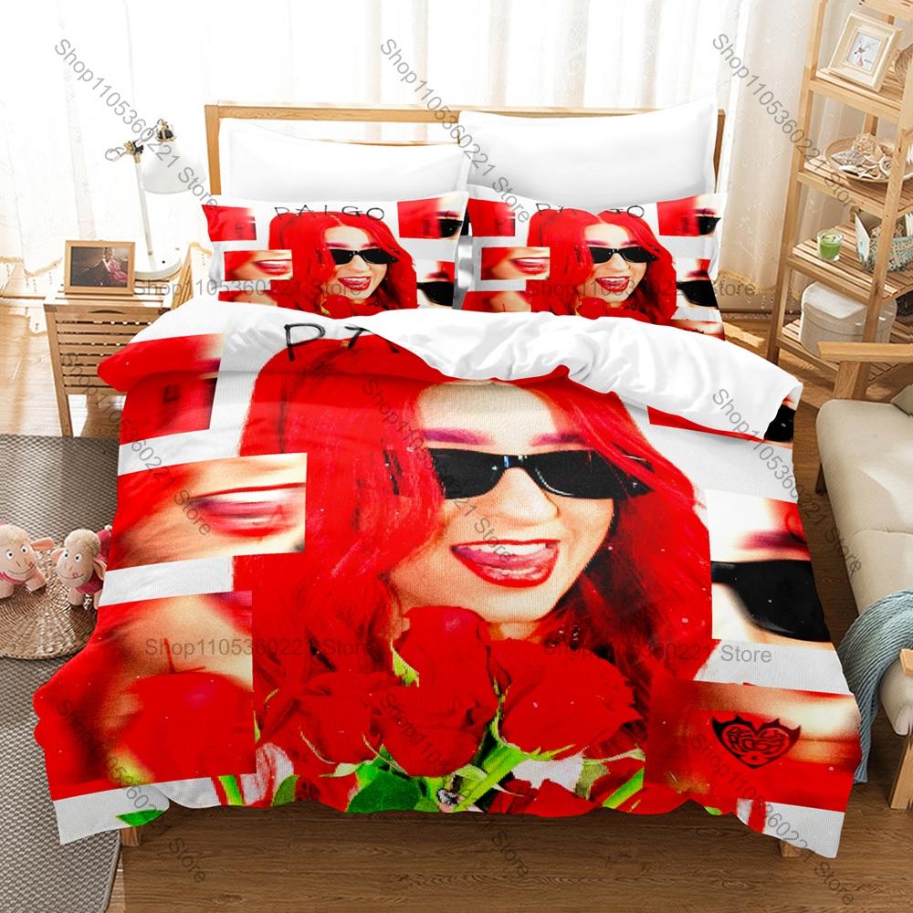Dela Rose Bedding Set Duvet Cover + 2 Pillowcases Popular Latin Reggaeton Singer Celebrity Bedroom Decor