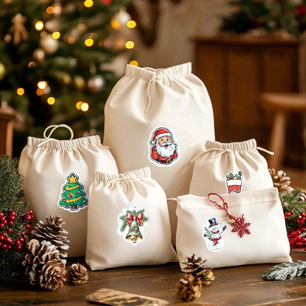 500pcs Laser Cartoon Christmas Stickers Christmas Gift Wrapping Label Sticker Reward Stickers Scrapbook Stationery