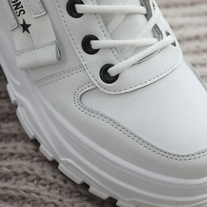 Winter Schneestiefel für Damen Lässige High-Top Schuhe Warme Damen Sneaker Plateau Stiefeletten Übergröße 45 Neu