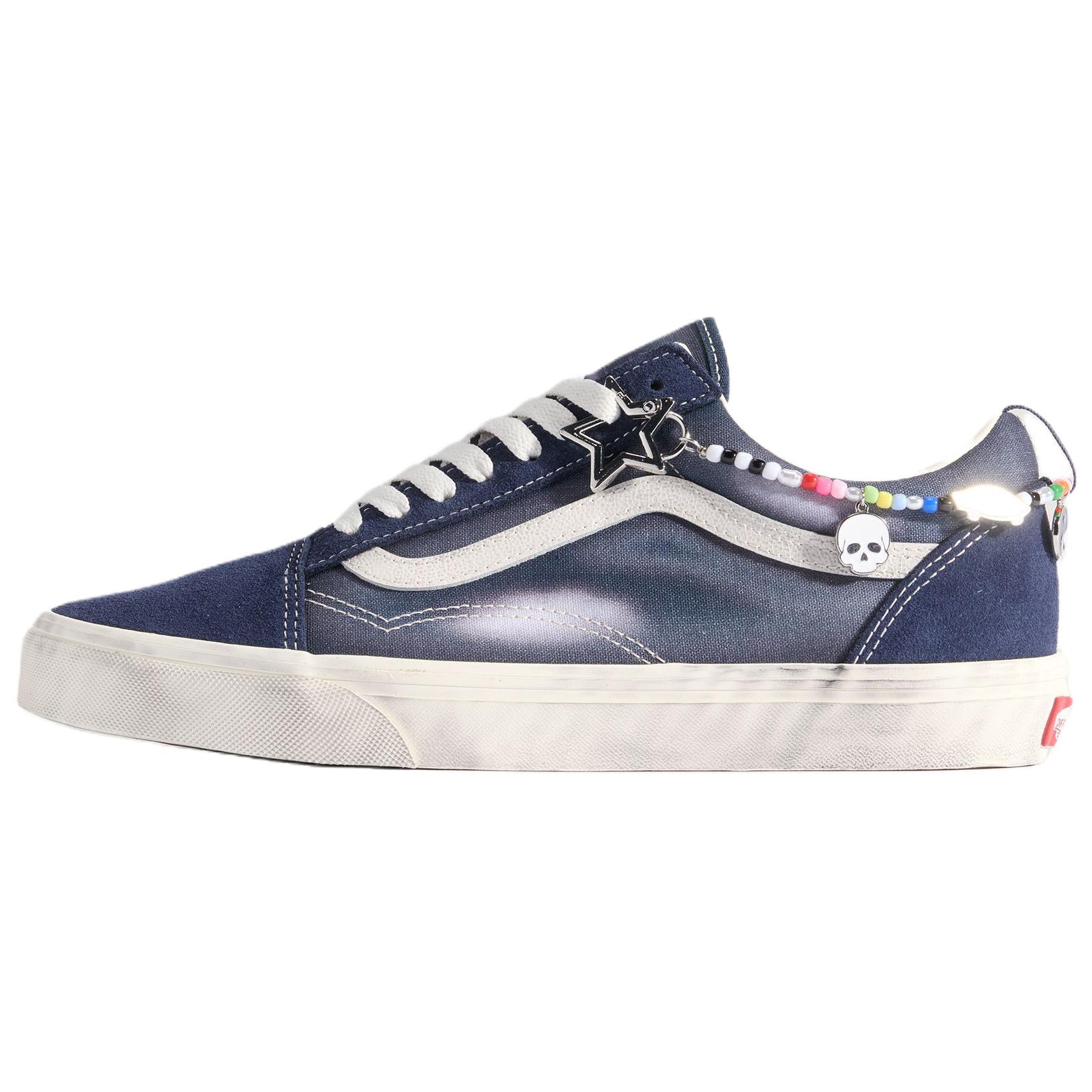 

Vans Old Skool Canvas Comfortable Skateboard Shoes Unisex Blue VN000E9TJDU 35
