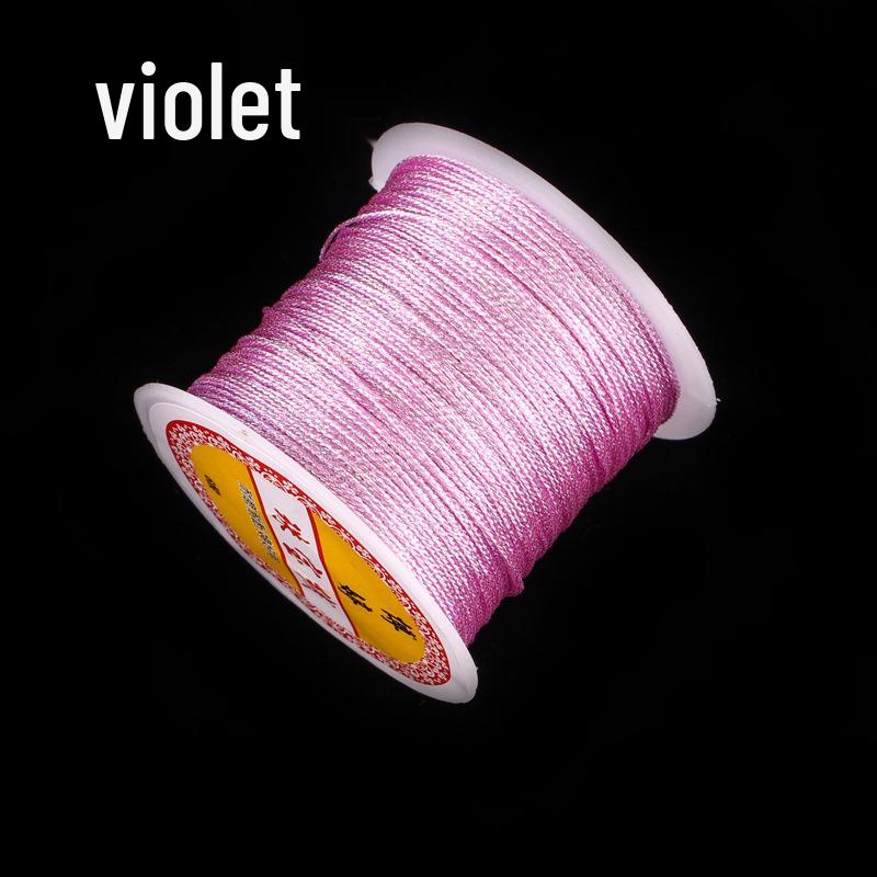 Handmade Red Lanyard Bracelet with Gold Iridescent Gimp Thread