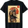 Retro Art Samurai Vintage  Bushido Fighter T-Shirt