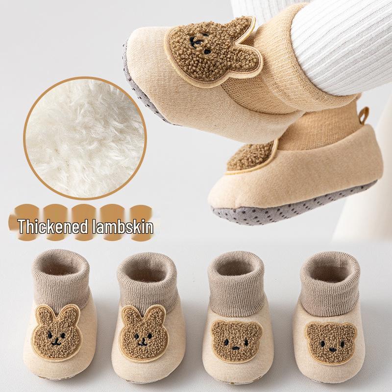 Warm Velvet Infant Pre-Walking Non-Slip Socks for Autumn/Winter