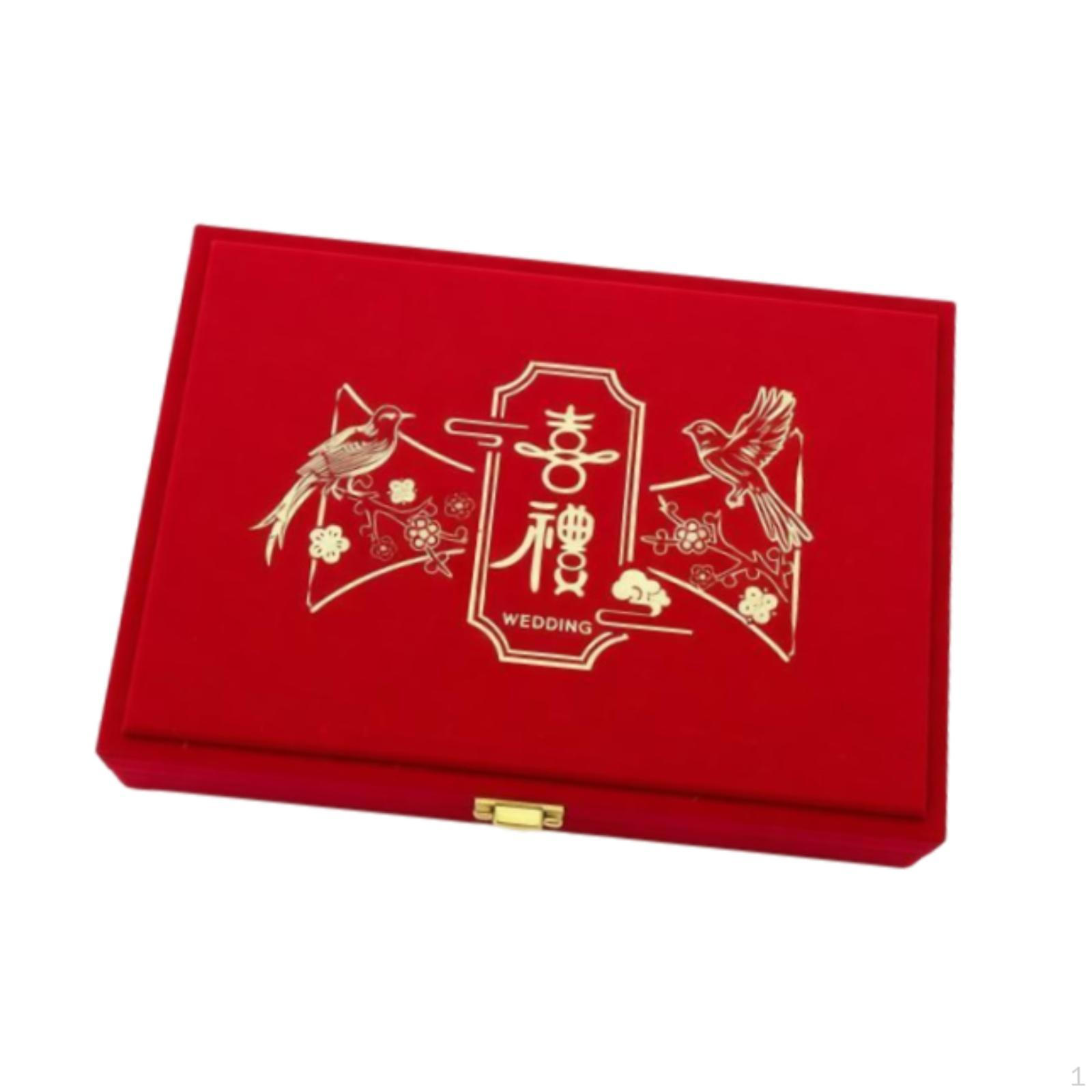 Jewelry Box Made of Chinese Velvet – Practical Storage Solution for Rings, Necklaces And Bracelets Happiness