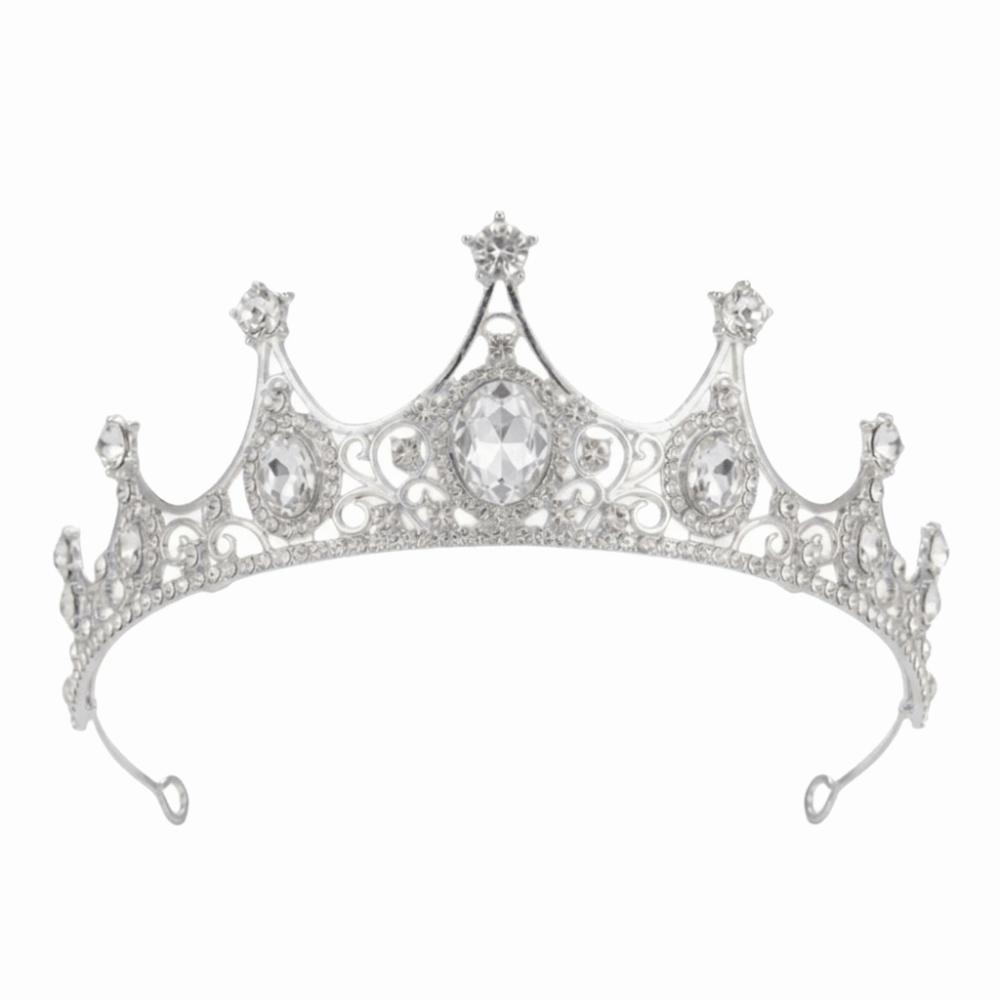 Rhinestone Queen Princess Crown Baroque AB Crystal Headwear Bridal Tiara Headband  Birthday Gift