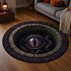 Scary Home Decor Rug Halloween 3D Visual Rug, Creepy Depth Round Area Floor Washable Non-slip Mat for Living Room Bedroom Non Slip Door