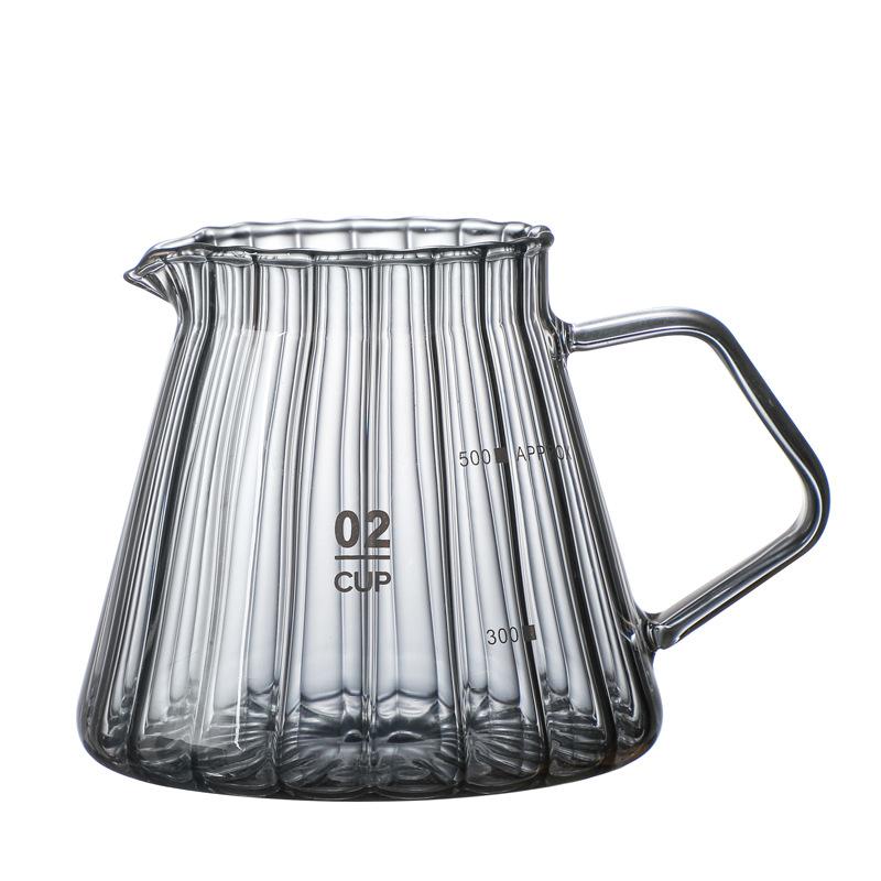 New borosilicate glass coffee filter, hand-brewed coffee pot, sharing pot set V60 filter cup