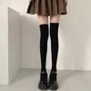 Women's Casual Knitted Long Socks Autumn Winter Solid Color Stockings Boot Calf Socks Over Knee Leggings Harajuku Lolita Sox