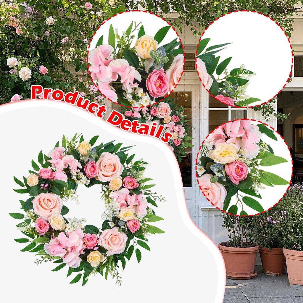 Artificial Decorative Wreath, Front Door Garland, Hanging Creative Ornament, PP ,