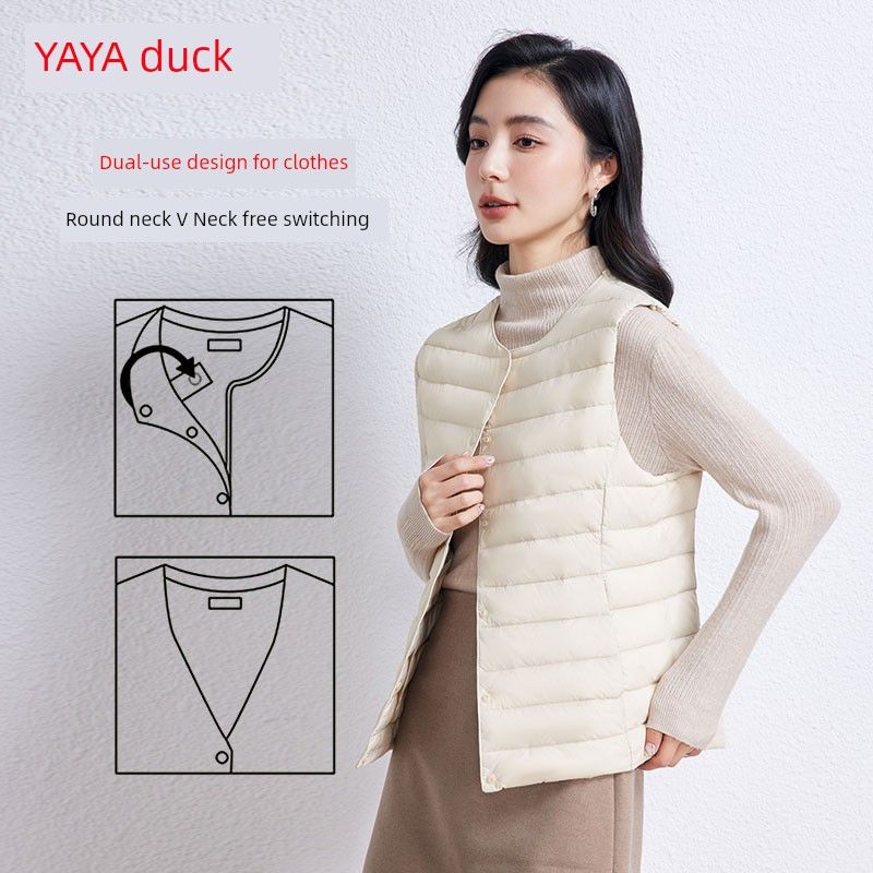 

Утка Утка Короткий Жилет в Западном Стиле Старика Легкая Пуховая Куртка Off-White 2 S