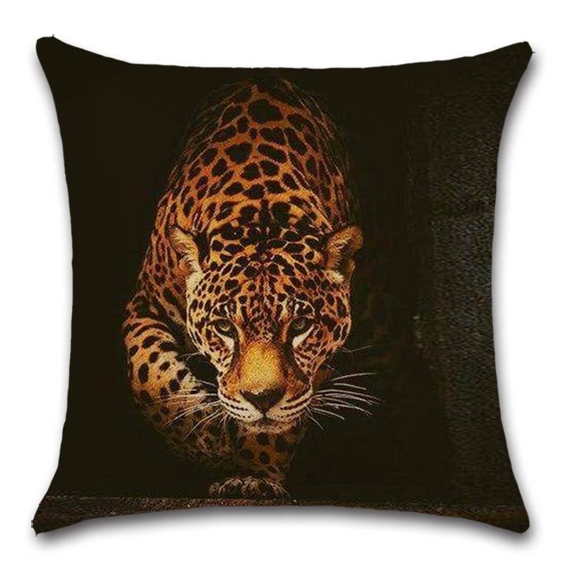 Tier Herr. Kissenbezug aus Leinen mit Gepardenmuster Dekorative Heimdekoration Sofa Stuhl Autositz Freund Kinder Jungen Schlafzimmer Geschenk
