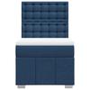 Box Spring Bed with Mattress Blue 100 x 200 cm Fabric