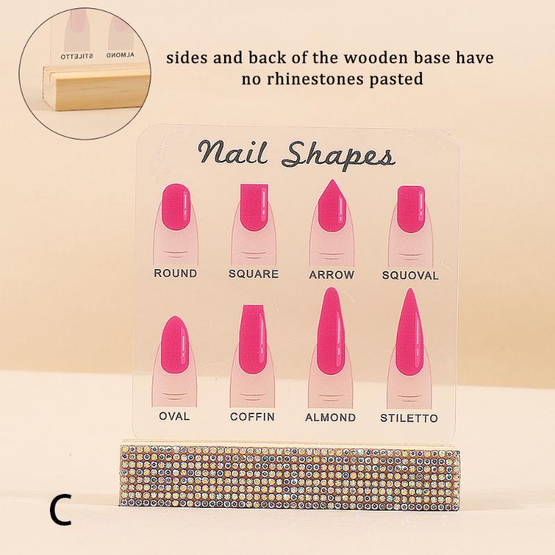 Acrylic Nail Art Signboard Nail Shape Display Rack Wearing Armor Display Board Artwork Rack Nail Display Stand Nail Salons Decor
