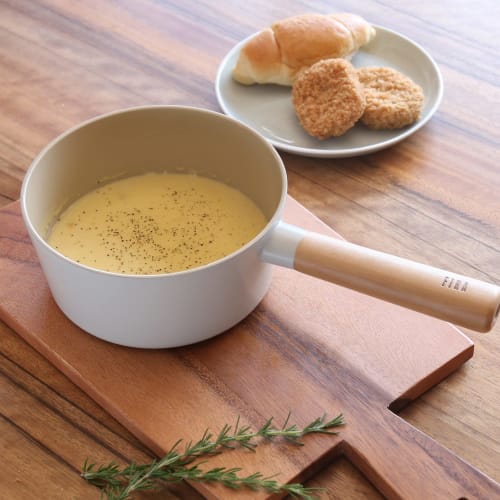 FIKA by Neoflam Saucepan, 18cm, Ceramic Coated, Gas and Induction Compatible