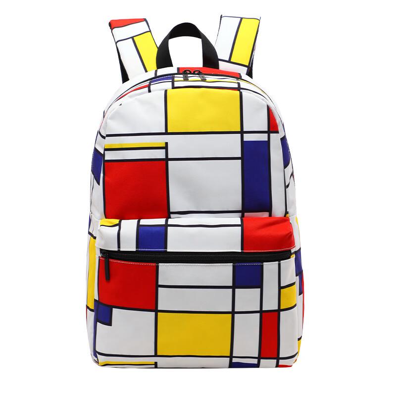 TINYAT Colorful Geometric Casual Backpack High School