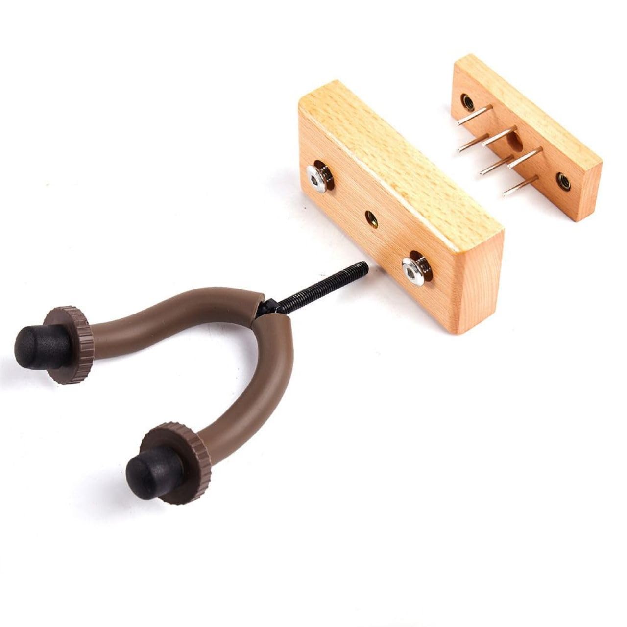 

[Keyaki Wood Guitar Hanger x 1] Wall-Mounted, Non-Wall Mounted, Interior Decor, Diagonal Hook, for Guitars, Basses, Ukuleles, Acoustic, Electric, and