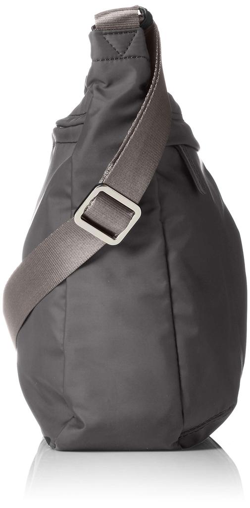 Nylon Taffeta Shoulder Bag Vertical Dark Gray [Isaac] Y62-01-03 Women's