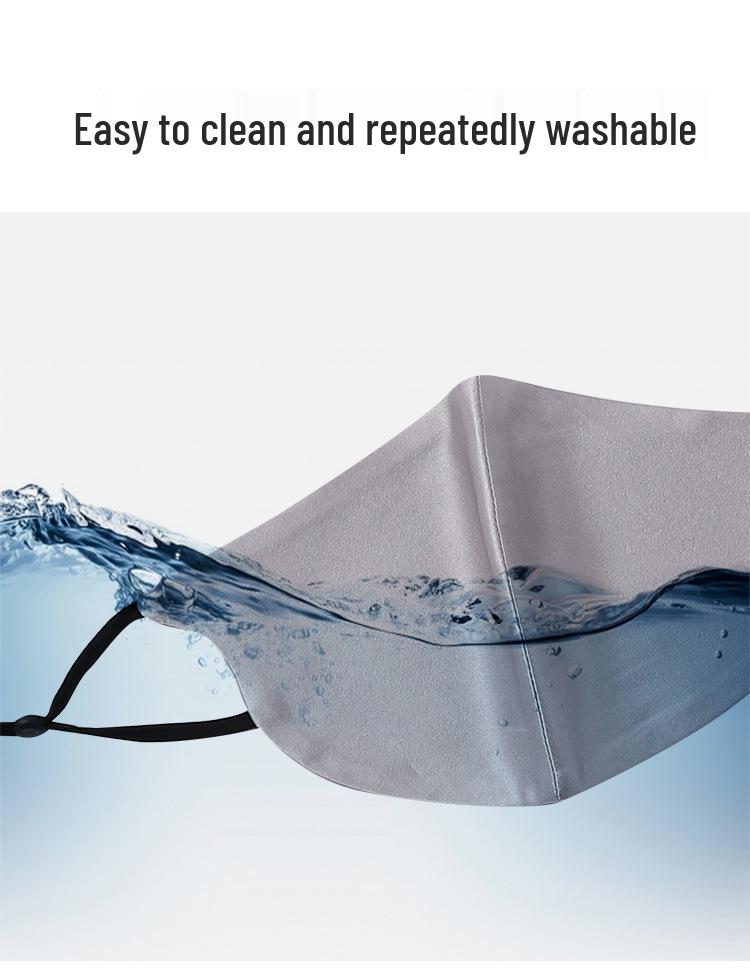 Women's Real Silk 3D Sunscreen Face Mask - Breathable, Washable, Adjustable Ear Straps