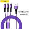 PISEN 3-in-1 Braided Fast Charging Cable for Apple & Huawei Devices
