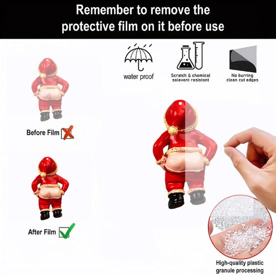 Funny Santa Butt Christmas Ornament 2D Naked Butt Santa Claus Hanging Decoration Naughty Gifts for Xmas Party Decor