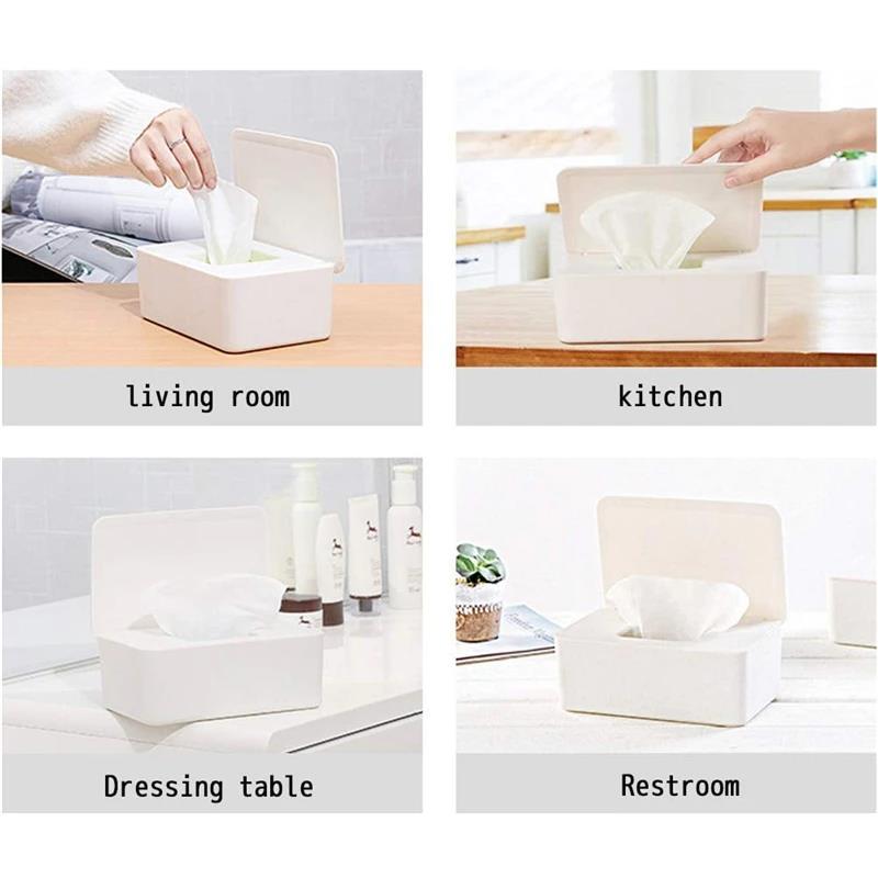 Practical New Plastic Tissue Box Wet Holder Cover Wipes Paper Storage Towel Dispenser Home Napkin Organizer