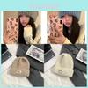 Knitted Beanie Hat For Women With Letters Warm Winter Casual Chic Style