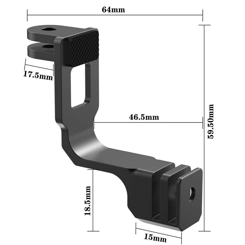 Action Camera Vertical Shoot Centered Arm Bracket For Gopro Hero 12 11 10 9 for Go Pro SJCAM DJI Selfie Stick Mount Adapter