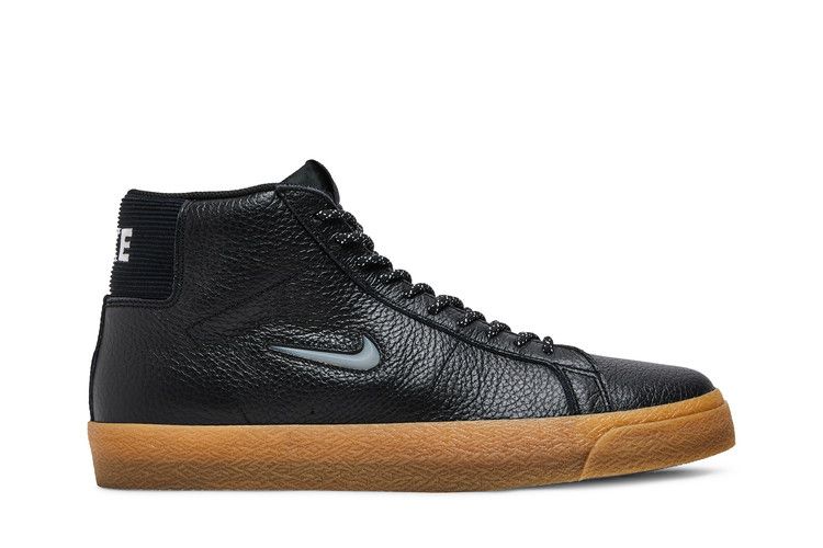 Мужские кроссовки Nike Zoom Blazer Mid Premium SB Черный Жевательная резинка Камень Черный/Черный/Жевательная резинка Светло-коричневый/Белый