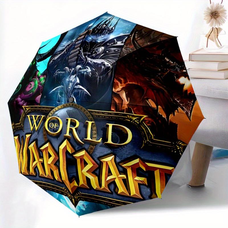 1pc Warcraft Automatic Open/Close Umbrella, Portable 3-Fold Compact Umbrella for Men & Women, Perfect Gift for Birthday, Christmas A0813105